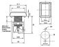Preview: Taster rechteckig 51x31mm mit Beleuchtung
