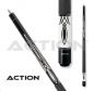 Preview: Pool Cue 2-piece Action Black & White 01 / 13 mm glue on tip / L:148 cm