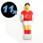 Preview: Foosball man red for 13 mm player rods, 11 pcs.