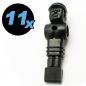 Preview: Foosball men black Tecball 16 mm 11 pcs.