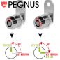 Preview: Machine Service Lock Set 2 pcs Pegnus KA C1403 Lenght 16 mm - 5/8" 16 mm - 7/8" 28.6 mm - 1 1/8"