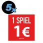 Preview: Self-adhesive sticker 1 Spiel 1,- Euro