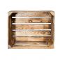 Preview: Holzkiste neu dunkel geflammt Vintage 50x40x30 cm