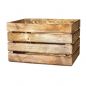 Preview: Holzkiste neu dunkel geflammt Vintage 50x40x30 cm