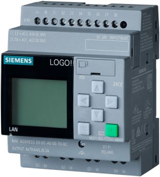 LOGO 8 Basic mit 6-zeilig. LCD-Display, Tasten, Ethernet 24 CE DC 24 V