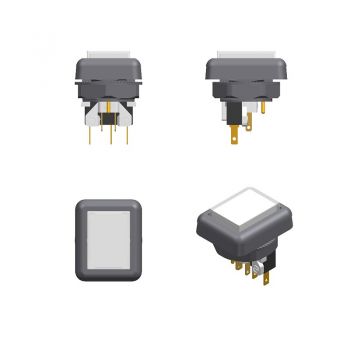 Drucktaster mit Beleuchtung rechteckig 34x27.7 mm