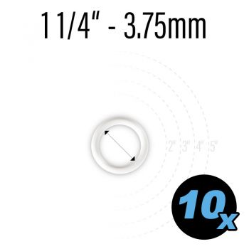 Rubber ring 1 1/4" white, 10 pcs.