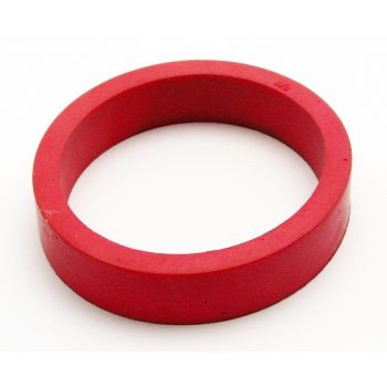 4 pieces Silicon flipper rings 1-1/2 x 1/2 x 5/32  red