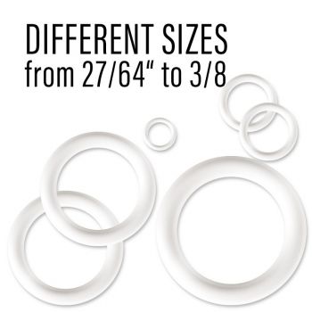 Flipper Silikon Ring USA weiß 10 Stück