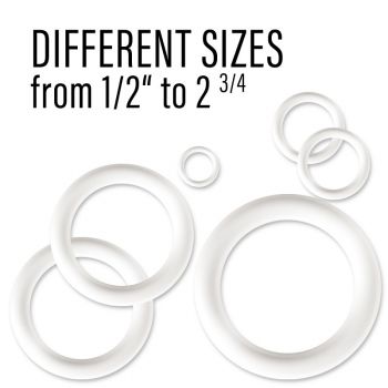 Flipper Silikon Ring USA weiß 4 Stück