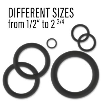 Flipper Silikon Ring USA schwarz 4 Stück