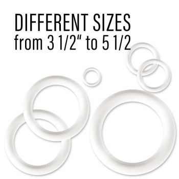 Flipper Silikon Ring USA weiß 2 Stück