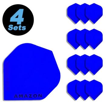 4 Flight Sets (12 Stk) Standard Polyester Extra Strong blau