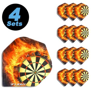 4 Flight Sets (12 Stk) Standard Polyester extra strong "Feuerboard"