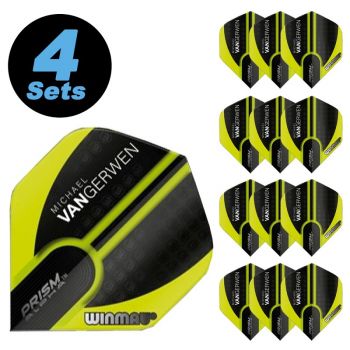 4 Flight Sets (12 Stk) Standard Prism Alpha MvG Green & Black