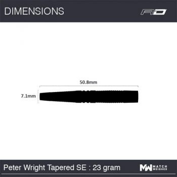 Steel Darts (3 pcs) Peter Wright World Champion Tapered SE