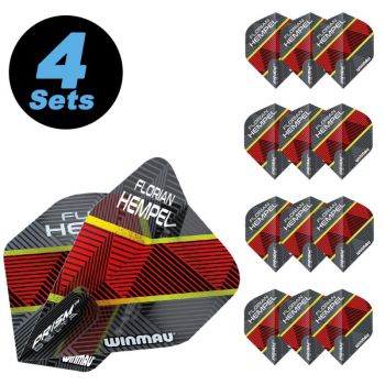 4 Flight Sets (12 Stk) Prism Delta  Florian Hempel grau/rot