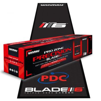 Preview: Winmau Dartmatte Precision PVC mit Oche