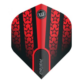 Flight Set Prism Delta red with black stars  02 Winmau