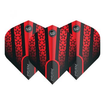 Flight Set Prism Delta red with black stars  02 Winmau
