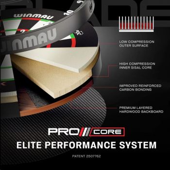 Dartboard Winmau Blade X Offizielles PDC Dartscheibe