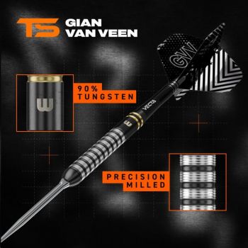 Steel Dartset Gian van Veen TS 90% Switch Point