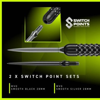 Winmau Steel Dartset MVG W-Max 90% Switch Point
