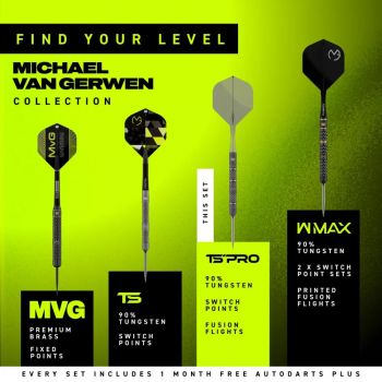 Winmau Steel Dartset MVG TS-PRO 90% Switch Point