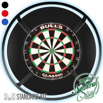 Dartarena Classic with Dartboard Bristle Classic and Surround with LED lightning system Corona Vision