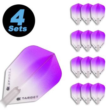 4 Flight Sets (12 pcs.) Standard Polyester Vision violet transparent