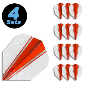 4 Flight Sets (12 pcs) Standard Vision Ultra white/red