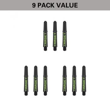 Shaft set (9 pcs) Nylon Pro Grip TAG black & green 2BA