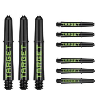 Shaft set (9 pcs) Nylon Pro Grip TAG black & green 2BA