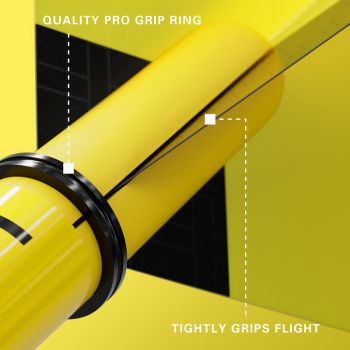 Schaftset (9 Stk) Nylon Pro Grip TAG gelb & schwarz 2BA