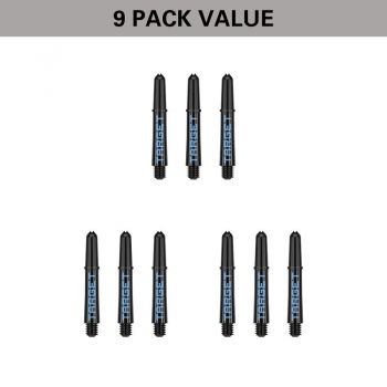 Shaft set (9 pcs) Nylon Pro Grip TAG black & blue 2BA