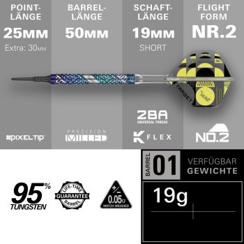 Soft Dartset (3 Stk.) Luke Littler Edge 95% 19G 2025