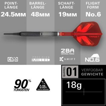Target SHIFT 90% 18g Soft Tip Darts 2026