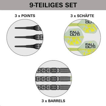 Target Luke Littler Nuke Fallout 90% 19g Soft Tip Darts 2026