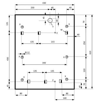 Wall fixing slab für change machine Hira 2 plus