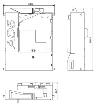 Einbauadapter 5" Münzprüferhalterung