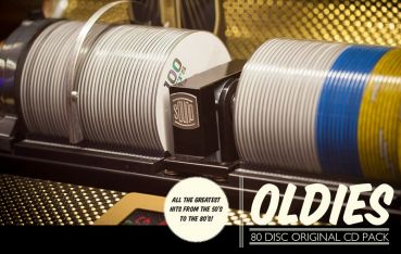 CD pack with 80 CDs "Oldies" include printed Jukebox labels