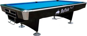 Pool Billiard table Buffalo Pro II 9ft black Pool playfield 254 x 127 cm