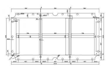 Schiefersteinplatten Set 3 Stück für 9 ft. Poolbillardtisch