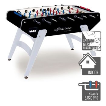 Football Table Garlando G5000 Evolution, Glass Playfield, players blue/red