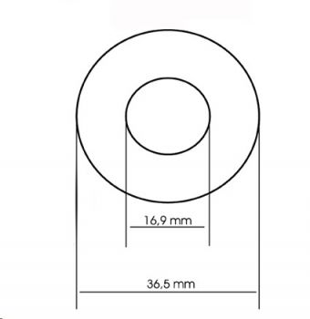 Plastic Washer 2 mm for Rubber Bumper, 16 pcs.