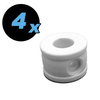 Collar white for goalie rod 13 mm with fixing hole, 4 pcs.