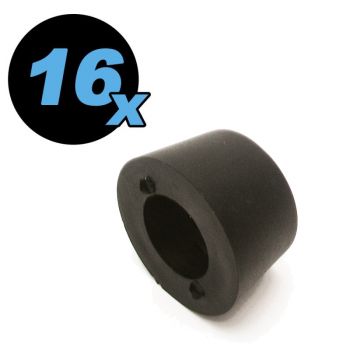 Gummipuffer konisch für Spielerstangen Durchmesser 16 mm, 16 Stück