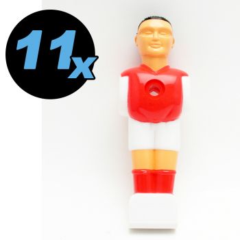 PVC-Figur red with hexagonal hole for screw/nut, 11 pcs.