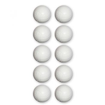 10 Stk Ball für Fussballtisch weiß mit Ledergravur  d 35mm 21g