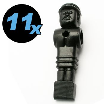 Spielerfigur schwarz, Tecball, Durchmesser 16 mm, 11 Stück